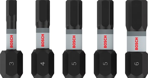 Imp Bosch Zubehör Pro H Act Bits | h3 | h4 | h5 (x2) | h6 | 25mm | 5 Stück - 2608521h59