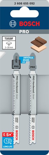 Bosch Zubehör Pro Hartholz Clean T101BF Stichsägeblatt | 100mm | 2-teilig - 2608655092