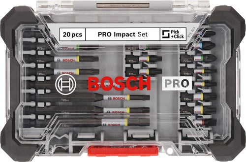 Imp Bosch Zubehör Pro Act Schraubendreher-Bit-Set | 20 Stück - 2608521u74