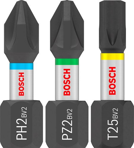 Imp Bosch Zubehör Pro Act Schraubendreher-Bit-Set | ph2 (x5) | pz2 (x5) | t20 (x5) | t25 (x5) | t30 (x5) | 25mm | 25 Stück - 2608521u63