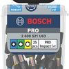 Imp Bosch Zubehör Pro Act Schraubendreher-Bit-Set | ph2 (x5) | pz2 (x5) | t20 (x5) | t25 (x5) | t30 (x5) | 25mm | 25 Stück - 2608521u63