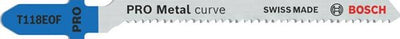 Bosch – Stichsägeblatt – T118EOF – Pro Metal Curve – 83 mm – für Kurven und Kurven – 2 Stück