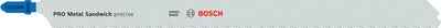 Bosch Zubehör Pro Metal Sandwich T1018AFP Stichsägeblätter | 250mm | 5 Stück - 2608655115
