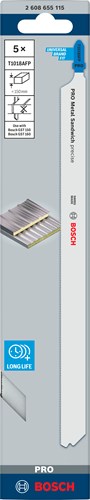 Bosch Zubehör Pro Metal Sandwich T1018AFP Stichsägeblätter | 250mm | 5 Stück - 2608655115