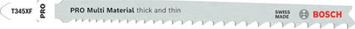 Bosch Zubehör Pro Multi Material dickes und dünnes T345XF-Stichsägeblatt. 132mm | 2-teilig - 2608655101