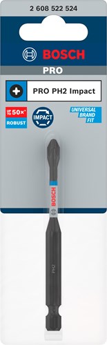Bosch Zubehör Pro Phillips Schlagschrauber-Bit | ph2 | 90 mm – 2608522524
