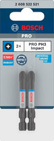 Bosch Zubehör Pro Phillips Schlagschrauber-Bit | ph3 | 55mm | 2-teilig - 2608522521