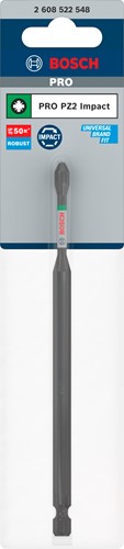 Bosch Zubehör Pro Pozidriv Schlagschrauberbit | pz2 | 150 mm – 2608522548