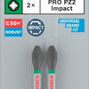 Bosch Zubehör Pro Pozidriv Schlagschrauberbit | pz2 | 55mm | 2 Stück - 2608522544