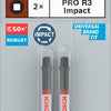 Bosch Zubehör Pro Robertson Schlagschrauber-Bit | r3 | 55mm | 2-teilig - 2608522552