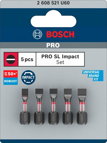 Imp Bosch Zubehör Pro Sl Act Bits | sl4.5 | sl5,5 (x2) | sl5.5 | sl6.5 | 25mm | 5 Stück - 2608521u60