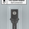 Bosch Zubehör Pro Steckdosenadapter mit Kugelanschluss | 1 2 | 50 mm – 2608522564