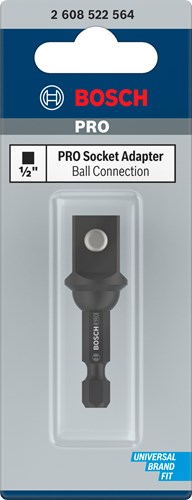 Bosch Zubehör Pro Steckdosenadapter mit Kugelanschluss | 1 2 | 50 mm – 2608522564