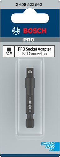 Bosch Zubehör Pro Steckdosenadapter mit Kugelanschluss | 1 4 | 50 mm – 2608522562