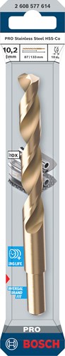 Bosch Zubehör Pro Edelstahl-Metallbohrer HSS-CO | Di 338 | 10,2 x 87 x 133 mm – 2608577614
