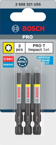 Imp Bosch Zubehör Pro T Act Bits | t25 | t30 | t40 | 55mm | 3 Stück - 2608521h55