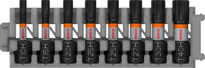 Imp Bosch Zubehör Pro Th Act Bits | t10h | t15h | t20h | t25h (x2) | t27h | t30h | t40h | 25mm | 8 Stück - 2608521u56