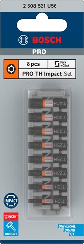 Imp Bosch Zubehör Pro Th Act Bits | t10h | t15h | t20h | t25h (x2) | t27h | t30h | t40h | 25mm | 8 Stück - 2608521u56