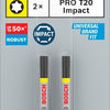 Bosch Zubehör Pro Torx Schlagschrauber-Bit | t20 | 55mm | 2 Stück - 2608522530