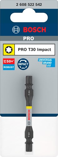 Pic Bosch Accessories Pro Zweiseitiger Schlagschrauber-Bit mit K- und Klick-Index | t30 | 65 mm – 2608522542