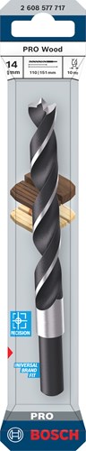 Bosch Zubehör Pro Wood Holzbohrer | Zyl | 14 x 96 x 151 mm | d 10mm - 2608577717