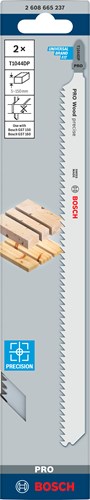 Bosch Zubehör Pro Wood Precision T1044DP Stichsägeblatt | 250mm | 2-teilig - 2608665237