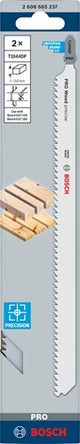 Bosch Zubehör Pro Wood Precision T1044DP Stichsägeblatt | 250mm | 2-teilig - 2608665237