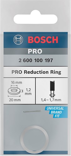 Bosch Zubehör Reduzierring für Kreissägeblätter 20 x 16 x 1,2 mm 1. - 2600100197