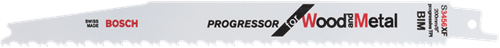 Bosch Zubehör S 3456 XF Säbelsägeblatt | Holz Metall | 200mm | 5 Stück - 2608654406