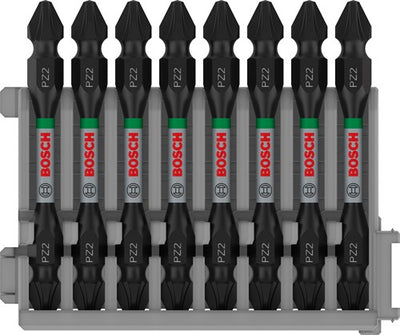 Bosch Zubehör Schraubbit Zweiseitige Schlagkontrolle PZ2, 65 mm 8x - 2608522338