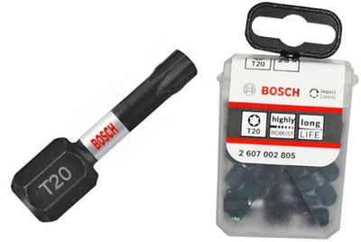 Imp Bosch Zubehör Schraubendreherbit | Tic-Tac-Box | 25x Act T20 25mm - 2607002805