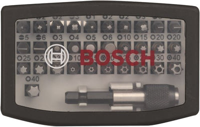 Bosch Zubehör-Sets Profi (32-teiliger Gewindestift Bit PH1-PH2 (2x)-PH3 PZ1-PZ2 (2x)-PZ3 Hex3-Hex4-Hex5-Hex6 T10-T15-T20-T20-T25-T27-T30-T40) – 2607017564