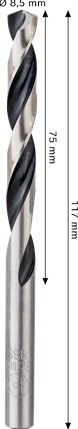 Bosch Zubehör Spiralbohrer HSS Pointteq | 8,5 mm | 1 Stück - 2608577849