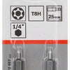Bosch Zubehör T8H Security-Torx® Bit extra hart T8H, 25 mm 2 Stück – 2608522007