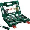 Bosch Zubehör V-Line Blechbohrer und Bit-Set mit Ratschenschraubendreher und magnetischem ausziehbarem Stift 91-teilig – 2607017195