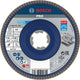 Bosch Zubehör X-Lock Klappenscheibe abgewinkelt, Kunststoff ø125mm, G 60, x571, am besten für Metall – 2608621768