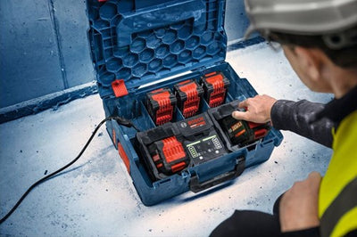 Bosch blau 18v 8,0ah Batterie Starterset exba18v-80 2-320 | 2x exba18v-80 + Ladegerät exal18v2-320 - 1600a0373x