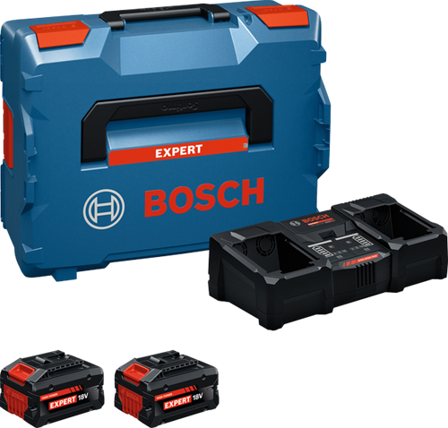 Bosch blau 18v 8,0ah Batterie Starterset exba18v-80 2-320 | 2x exba18v-80 + Ladegerät exal18v2-320 - 1600a0373x