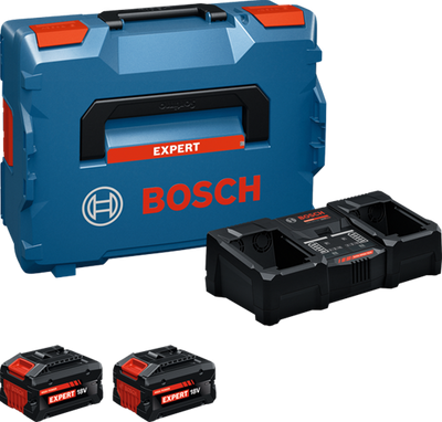 Bosch blau 18v 8,0ah Batterie Starterset exba18v-80 2-320 | 2x exba18v-80 + Ladegerät exal18v2-320 - 1600a0373x
