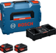 Bosch blau 18v 8,0ah Batterie Starterset exba18v-80 2-320 | 2x exba18v-80 + Ladegerät exal18v2-320 - 1600a0373x