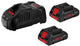Bosch blaues 18-V-Starterset mit 2 Batterien Procore18V 4,0 Ah + Ladegerät Gal 1880 CV – 1600A016GF