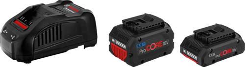 Bosch blaues 18V-Starterset mit 2 Batterien | 1x procore18v 5,5ah + 1x procore18v 4,0ah + Ladegerät gal 1880 CV - 1600a0214a