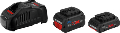 Bosch blaues 18V-Starterset mit 2 Batterien | 1x procore18v 5,5ah + 1x procore18v 4,0ah + Ladegerät gal 1880 CV - 1600a0214a
