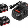 Bosch blaues 18-V-Starterset mit 2 Batterien GBA 18 V 5,0 Ah + Ladegerät Gal 1880 CV – 1600a00b8j
