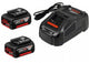 Bosch blaues 18-V-Starterset mit 2 Batterien GBA 18 V 5,0 Ah + Ladegerät Gal 1880 CV – 1600a00b8j
