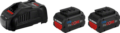 Bosch Akku-Starterset Procore 18V 5,5Ah Akkus + Ladegerät