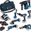 Bosch Blue 8 Werkzeugsatz 18V | Kombipaket 4 x 5,0 Ah + Ladegerät | im Beutel - 0615a5004a