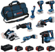 Bosch Blue 8 Werkzeugsatz 18V | Kombipaket 4 x 5,0 Ah + Ladegerät | im Beutel - 0615v00061