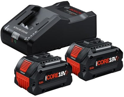 Bosch blaues Batterie-Starterset | 2 x procore18v+ 8.0ah + gal 18v-160 professional – 1600a02x03