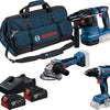 Bosch Blue Battery Toolkit 3 Toolkit 18 V GSR 18 V-65 + GWS 18 V-8 + GBH 18 V-22 | 2x GBA 18V 4,0Ah + Ladegerät Gal 18V-40 - 0615A50094
